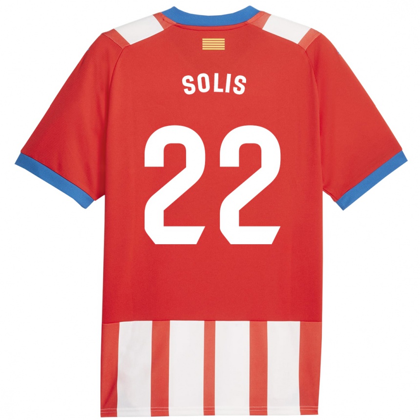 Kids Football Jhon Solís #22 Red White Home Jersey 2023/24 T-Shirt