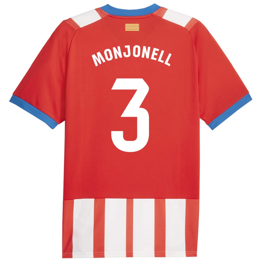 Kids Football Eric Monjonell #3 Red White Home Jersey 2023/24 T-Shirt