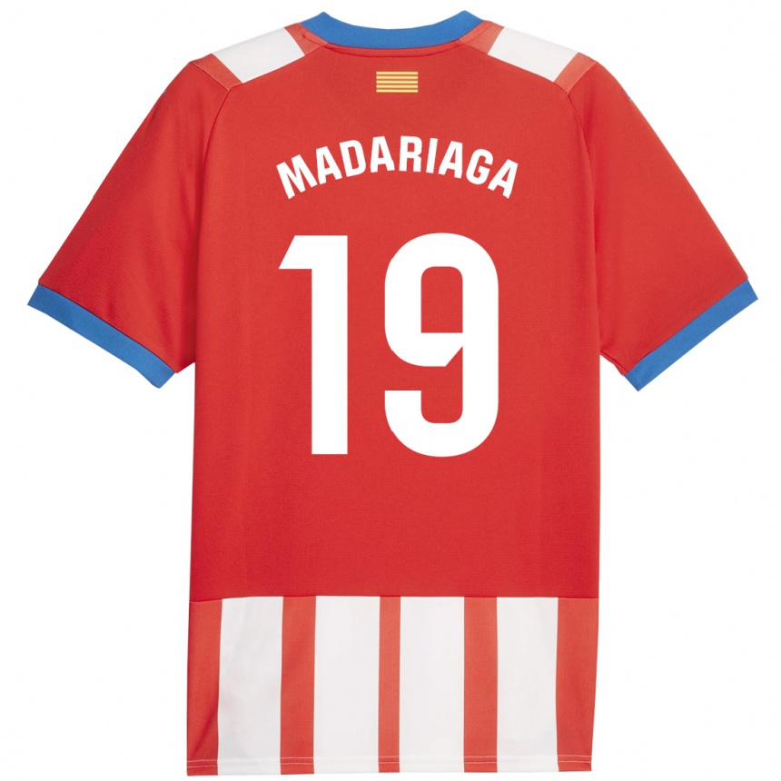 Kids Football Génesis Madariaga #19 Red White Home Jersey 2023/24 T-Shirt