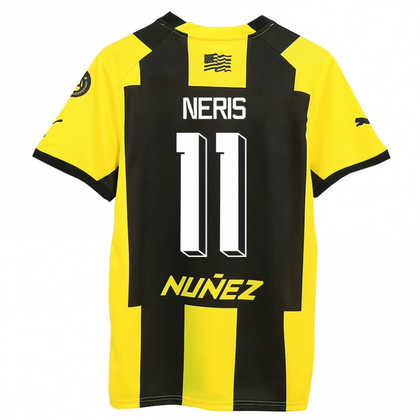 Kids Football José Neris #11 Yellow Black Home Jersey 2023/24 T-Shirt