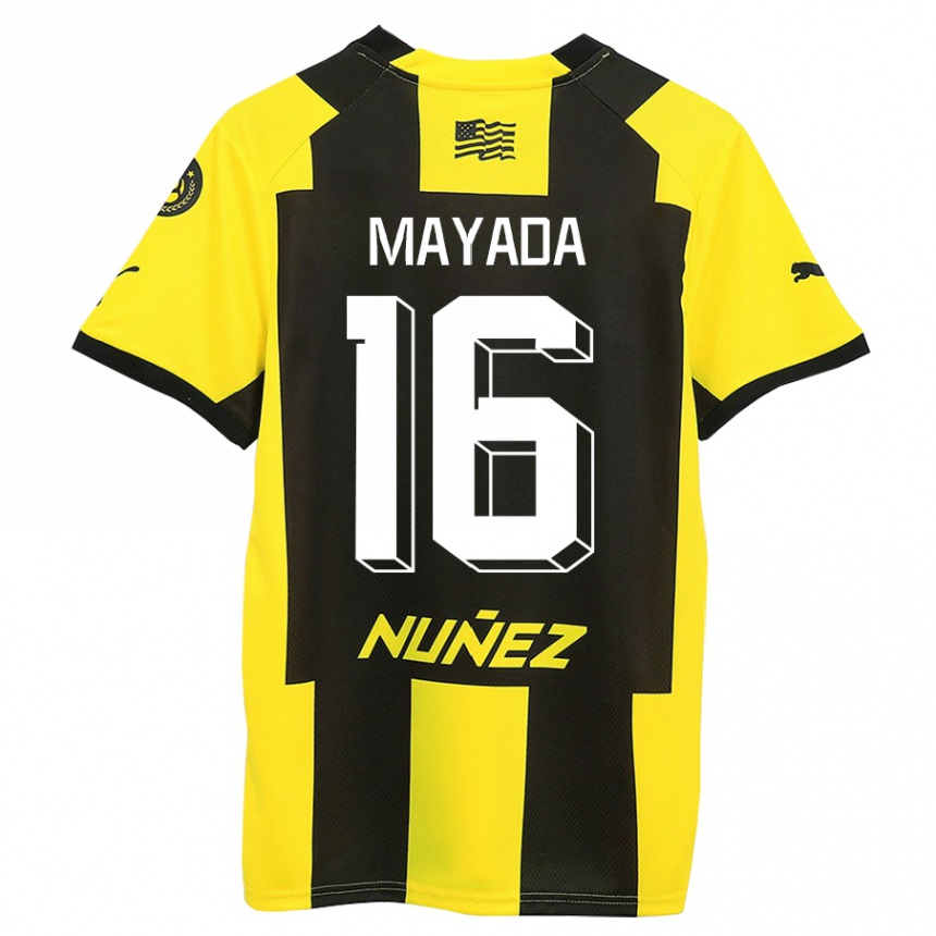 Kids Football Camilo Mayada #16 Yellow Black Home Jersey 2023/24 T-Shirt