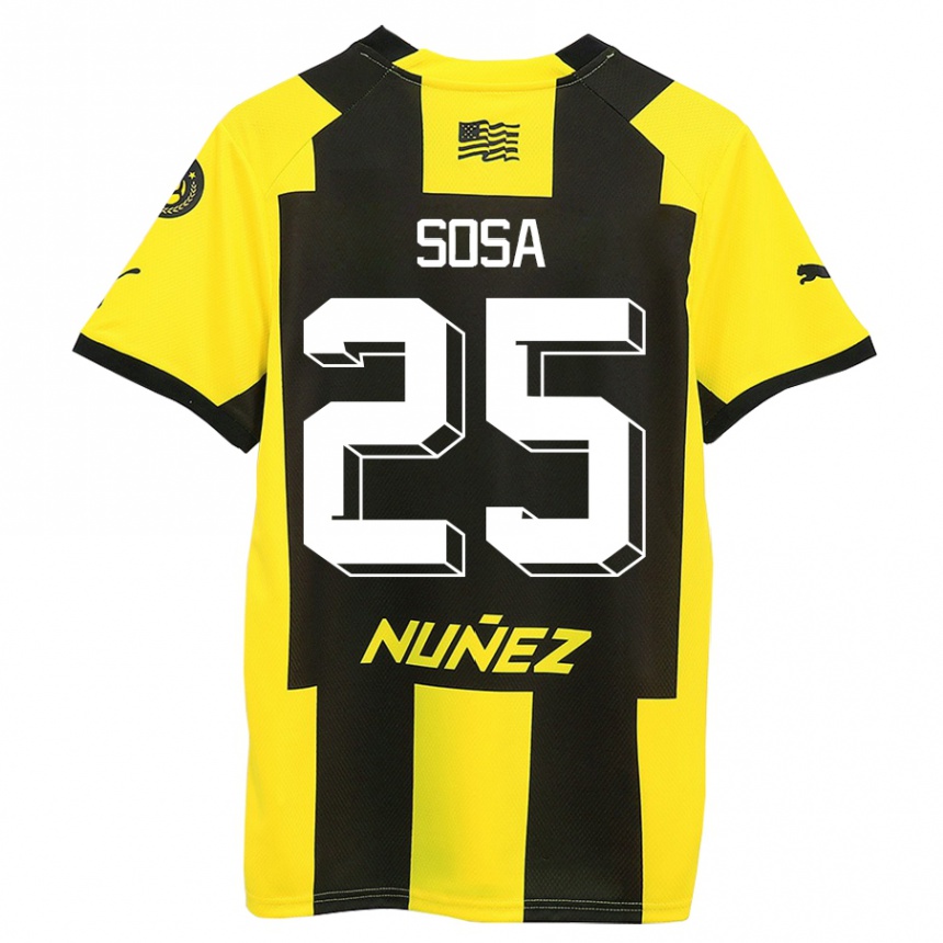 Kids Football Ignacio Sosa #25 Yellow Black Home Jersey 2023/24 T-Shirt