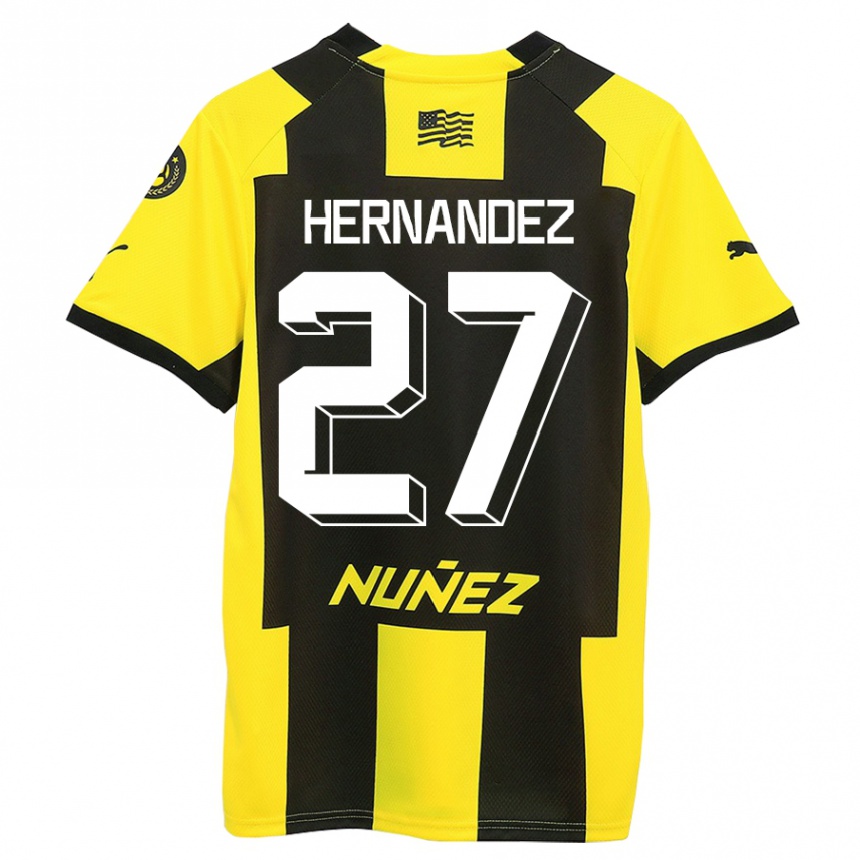 Kids Football Lucas Hernández #27 Yellow Black Home Jersey 2023/24 T-Shirt