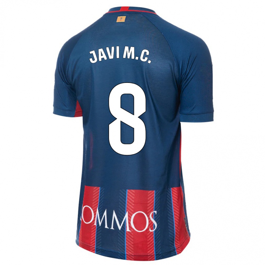 Kids Football Javi Martínez #8 Navy Home Jersey 2023/24 T-Shirt