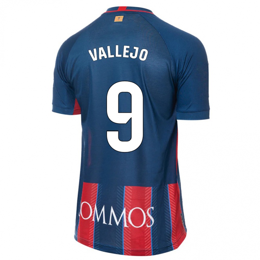 Kids Football Hugo Vallejo #9 Navy Home Jersey 2023/24 T-Shirt