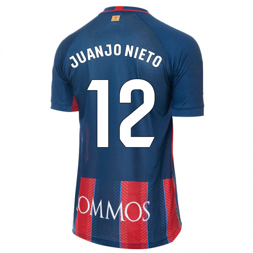 Kids Football Juanjo Nieto #12 Navy Home Jersey 2023/24 T-Shirt