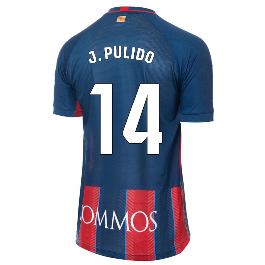 Kids Football Jorge Pulido #14 Navy Home Jersey 2023/24 T-Shirt