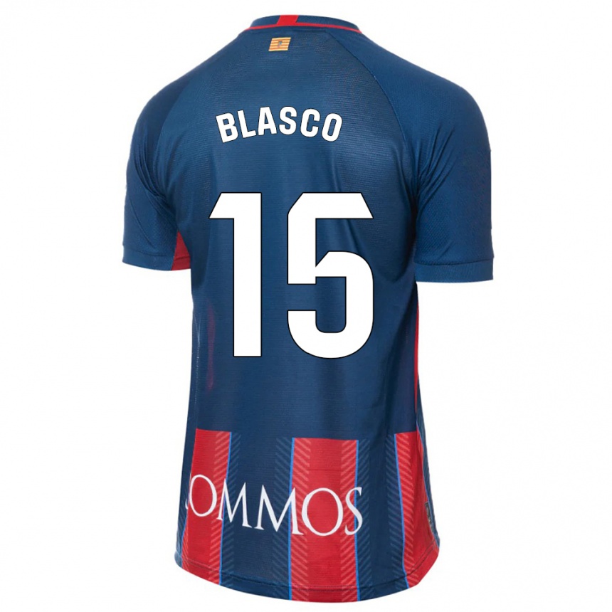 Kids Football Jérémy Blasco #15 Navy Home Jersey 2023/24 T-Shirt