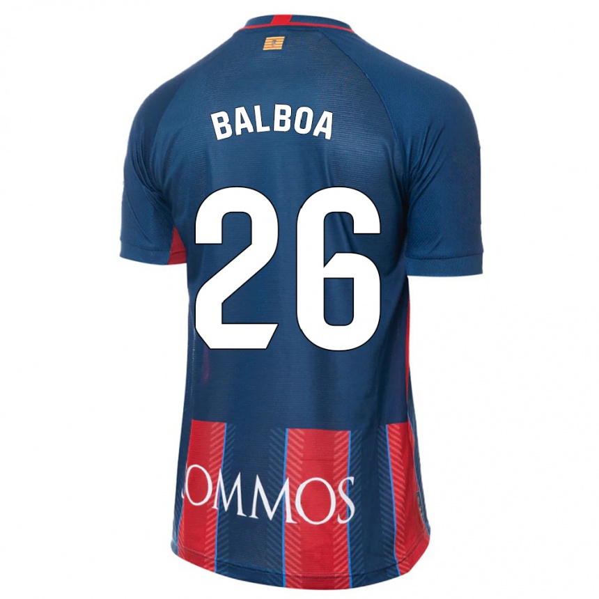 Kids Football Álex Balboa #26 Navy Home Jersey 2023/24 T-Shirt