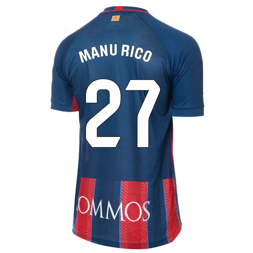 Kids Football Manu Rico #27 Navy Home Jersey 2023/24 T-Shirt