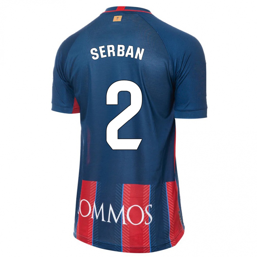 Kids Football Alin Serban #2 Navy Home Jersey 2023/24 T-Shirt