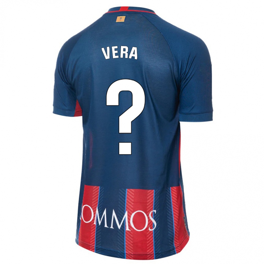 Kids Football Ángel Vera #0 Navy Home Jersey 2023/24 T-Shirt