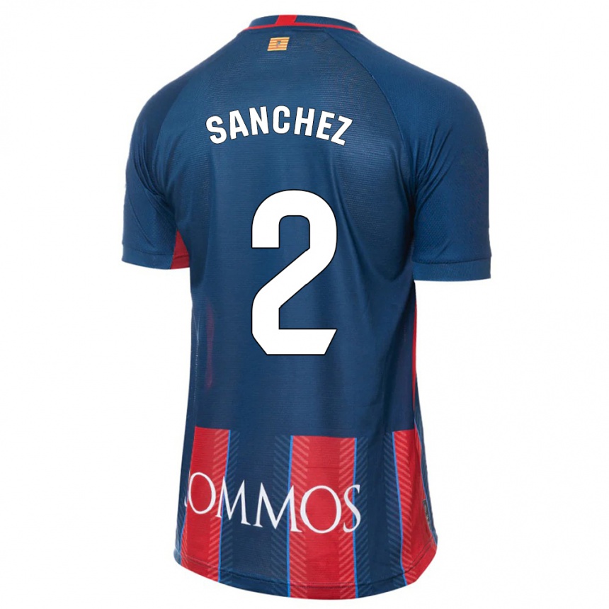 Kids Football Paz Sánchez #2 Navy Home Jersey 2023/24 T-Shirt