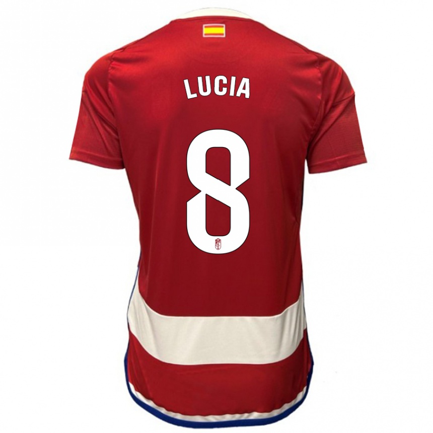 Kids Football Lucía Martínez #8 Red Home Jersey 2023/24 T-Shirt