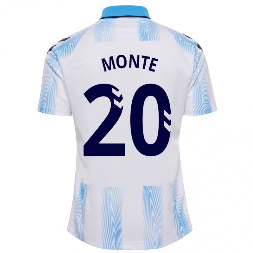 Kids Football Nélson Monte #20 White Blue Home Jersey 2023/24 T-Shirt