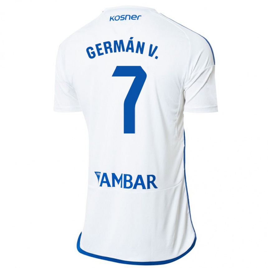 Kids Football German Valera #7 White Home Jersey 2023/24 T-Shirt