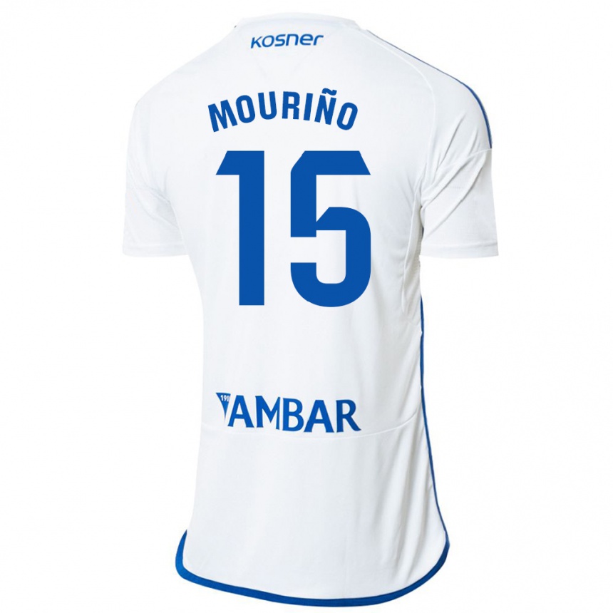 Kids Football Santiago Mouriño #15 White Home Jersey 2023/24 T-Shirt