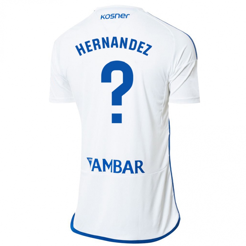 Kids Football Diego Hernández #0 White Home Jersey 2023/24 T-Shirt