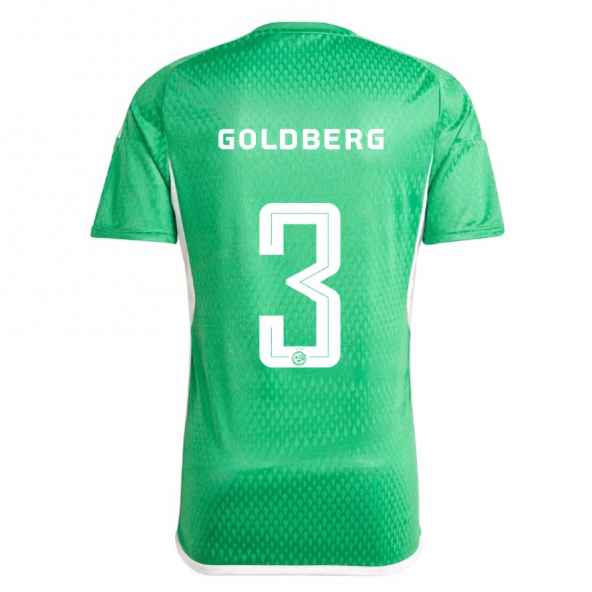 Kids Football Shon Goldberg #3 White Blue Home Jersey 2023/24 T-Shirt