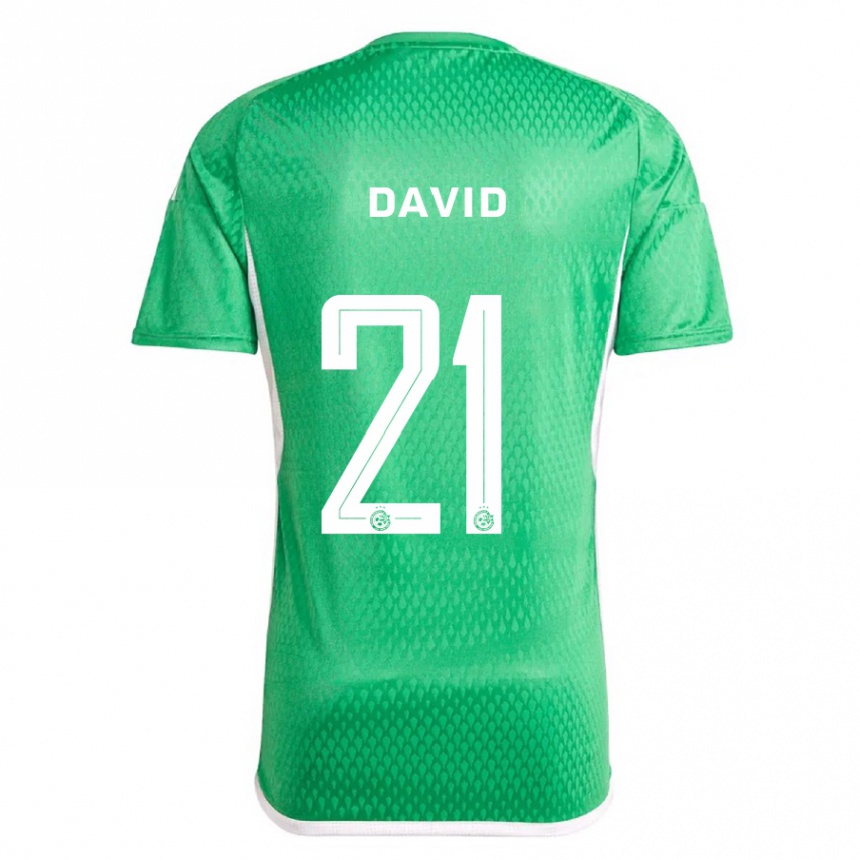 Kids Football Dean David #21 White Blue Home Jersey 2023/24 T-Shirt