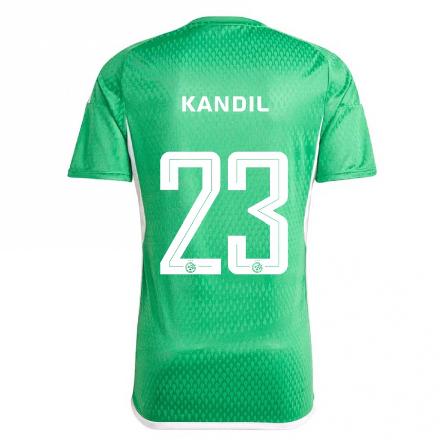 Kids Football Maor Kandil #23 White Blue Home Jersey 2023/24 T-Shirt