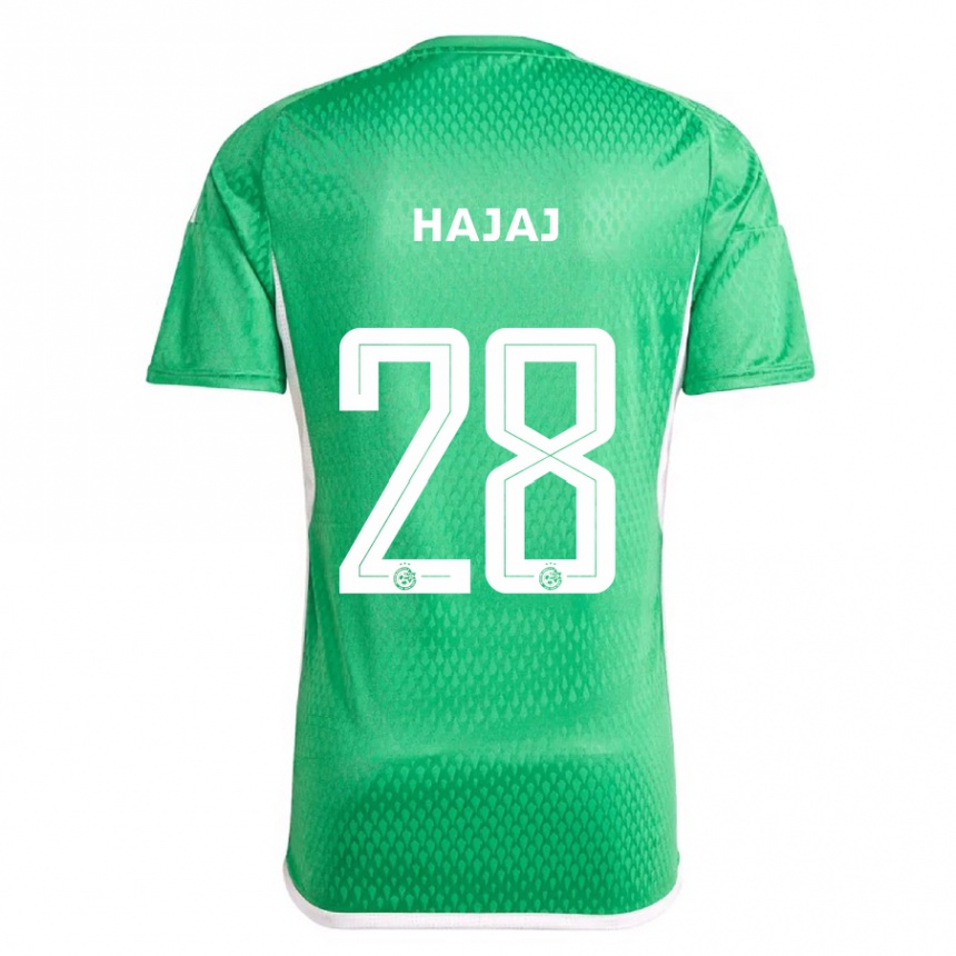 Kids Football Ilay Hajaj #28 White Blue Home Jersey 2023/24 T-Shirt