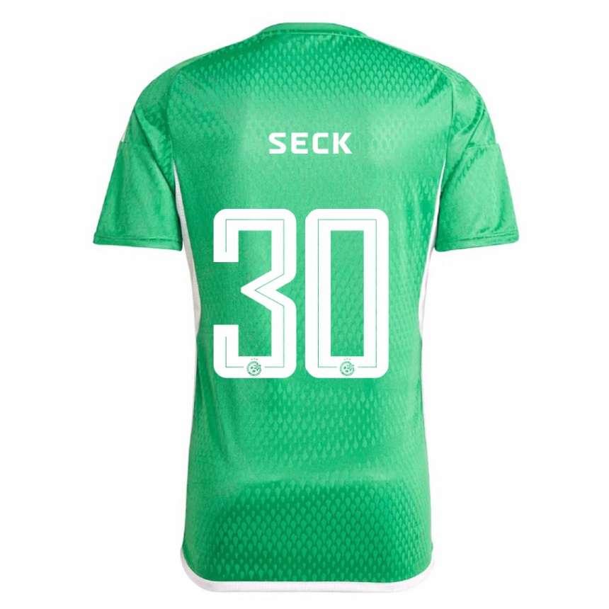 Kids Football Abdoulaye Seck #30 White Blue Home Jersey 2023/24 T-Shirt
