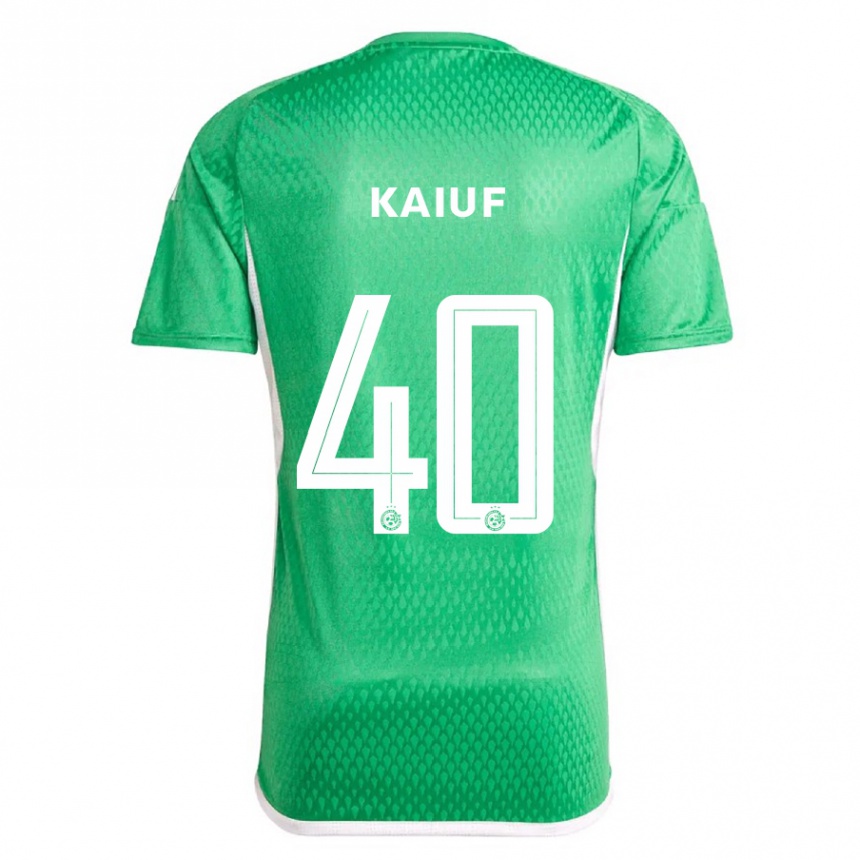 Kids Football Sharif Kaiuf #40 White Blue Home Jersey 2023/24 T-Shirt