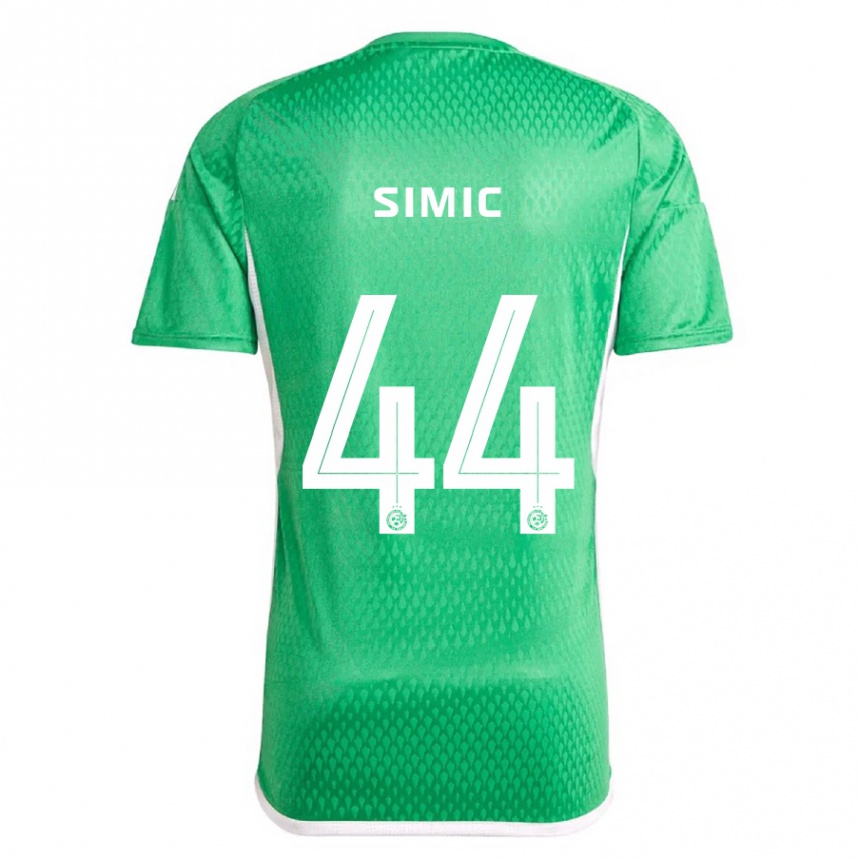 Kids Football Lorenco Simic #44 White Blue Home Jersey 2023/24 T-Shirt