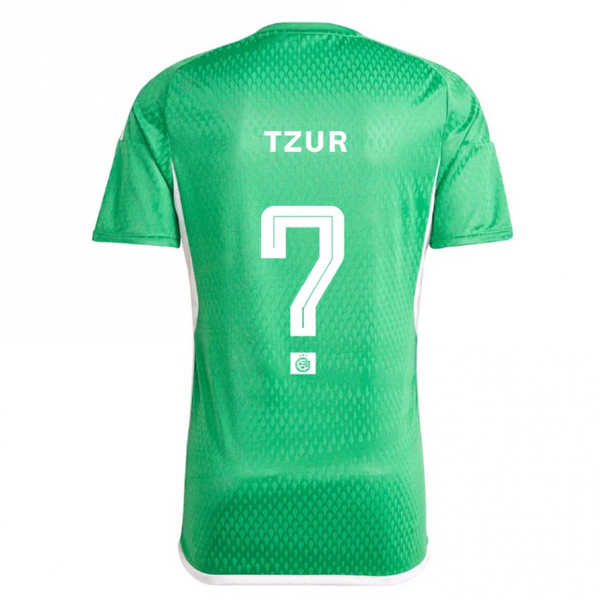 Kids Football Adi Tzur #0 White Blue Home Jersey 2023/24 T-Shirt
