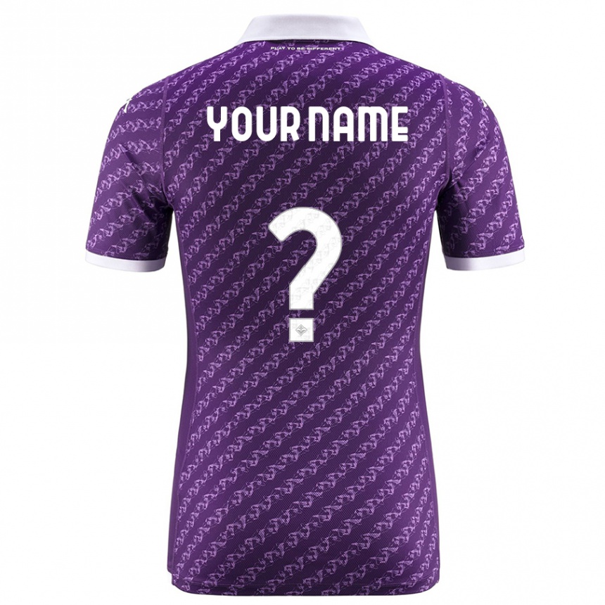 Kids Football Your Name #0 Violet Home Jersey 2023/24 T-Shirt