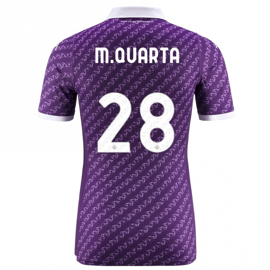 Kids Football Lucas Martínez Quarta #28 Violet Home Jersey 2023/24 T-Shirt