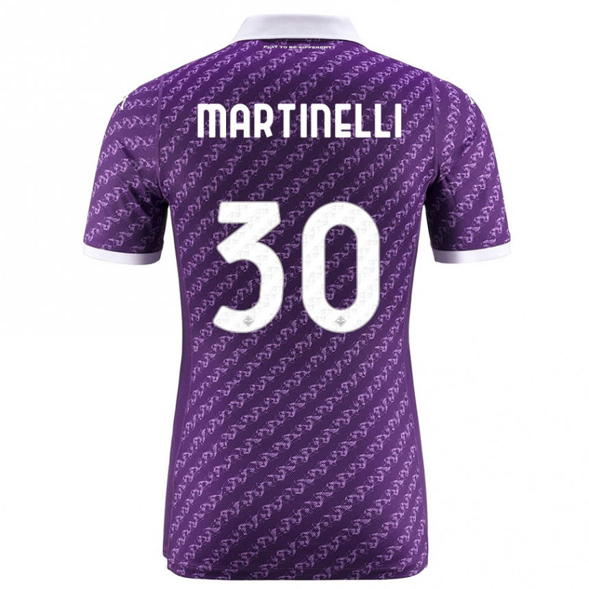 Kids Football Tommaso Martinelli #30 Violet Home Jersey 2023/24 T-Shirt