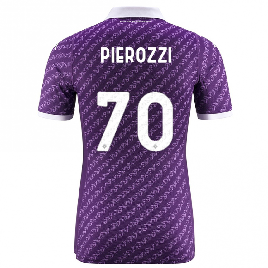 Kids Football Niccolò Pierozzi #70 Violet Home Jersey 2023/24 T-Shirt