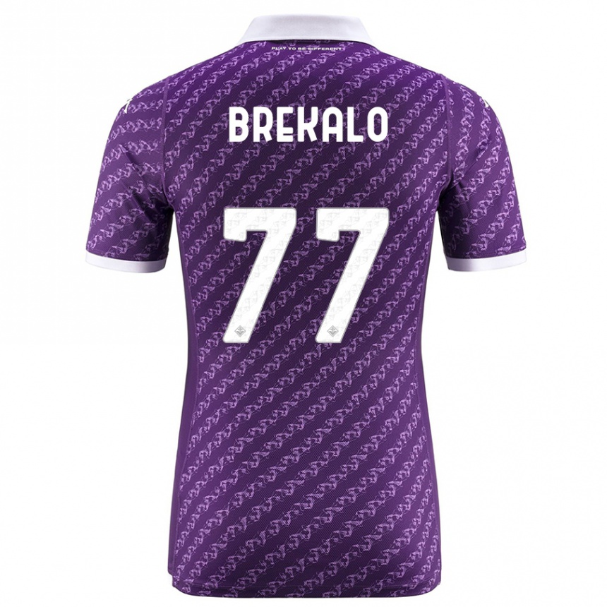 Kids Football Josip Brekalo #77 Violet Home Jersey 2023/24 T-Shirt