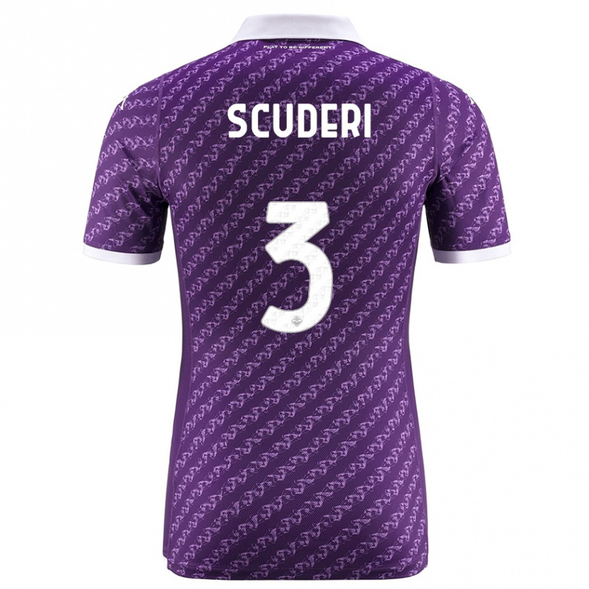 Kids Football Giulio Scuderi #3 Violet Home Jersey 2023/24 T-Shirt