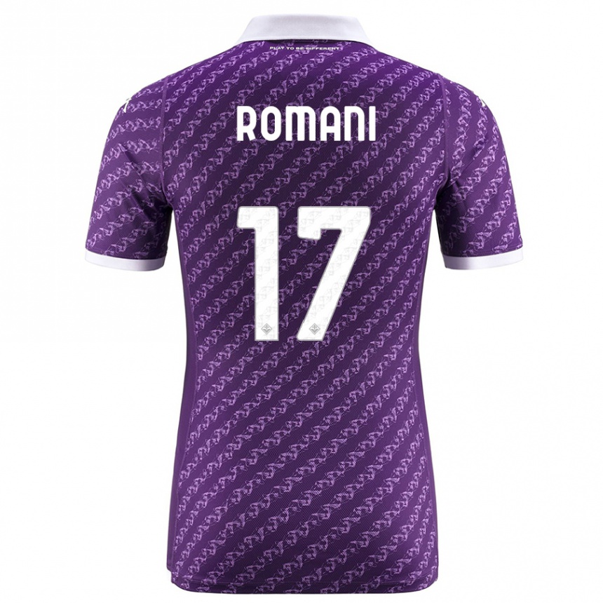 Kids Football Lorenzo Romani #17 Violet Home Jersey 2023/24 T-Shirt