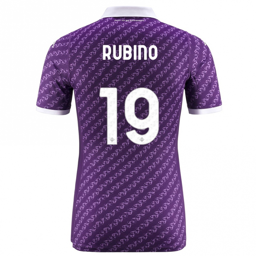 Kids Football Tommaso Rubino #19 Violet Home Jersey 2023/24 T-Shirt