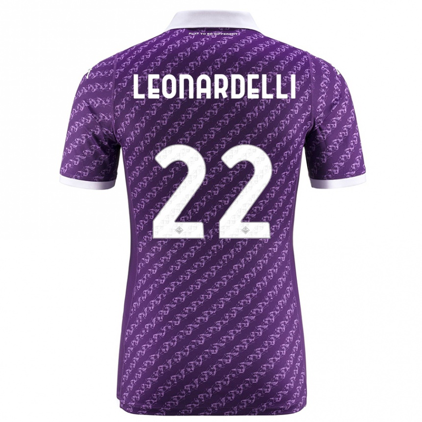 Kids Football Pietro Leonardelli #22 Violet Home Jersey 2023/24 T-Shirt