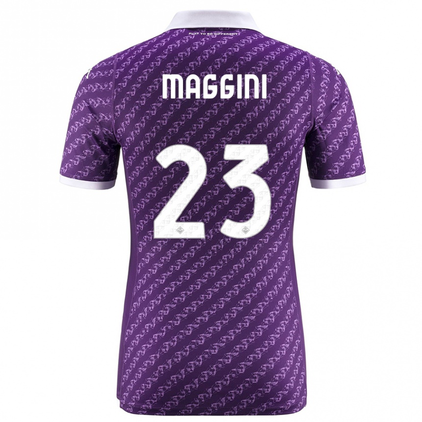 Kids Football Filippo Maggini #23 Violet Home Jersey 2023/24 T-Shirt