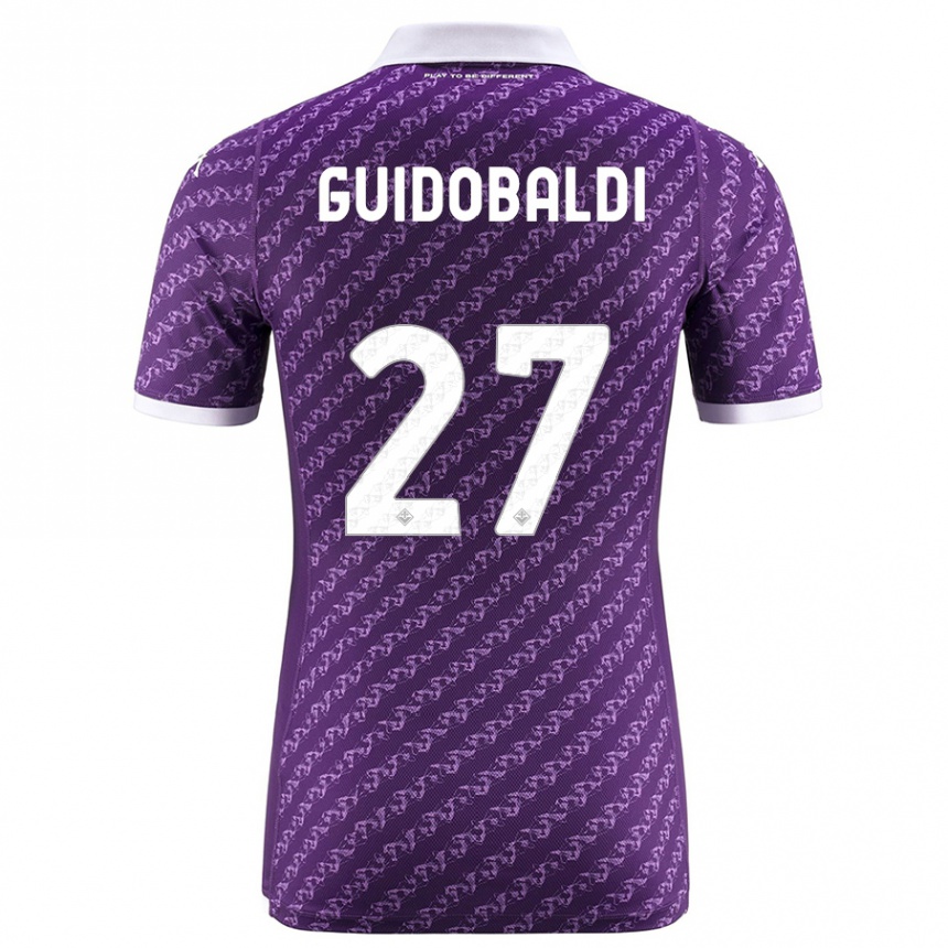 Kids Football Filippo Guidobaldi #27 Violet Home Jersey 2023/24 T-Shirt