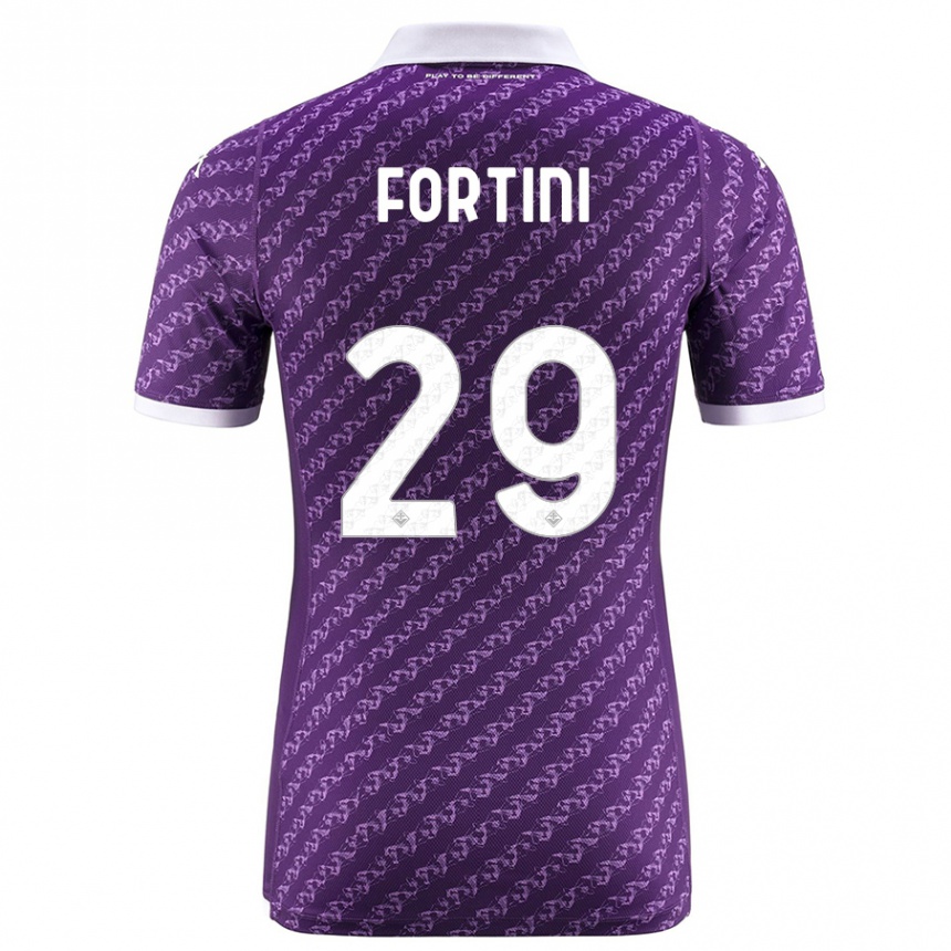 Kids Football Niccolò Fortini #29 Violet Home Jersey 2023/24 T-Shirt