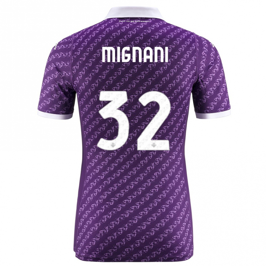 Kids Football Carlo Mignani #32 Violet Home Jersey 2023/24 T-Shirt