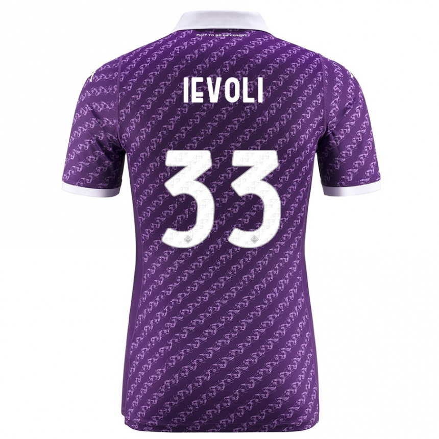 Kids Football Mattia Ievoli #33 Violet Home Jersey 2023/24 T-Shirt