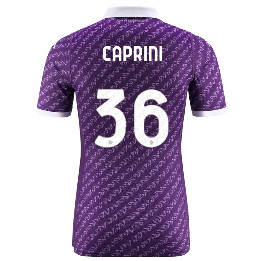 Kids Football Maat Daniel Caprini #36 Violet Home Jersey 2023/24 T-Shirt