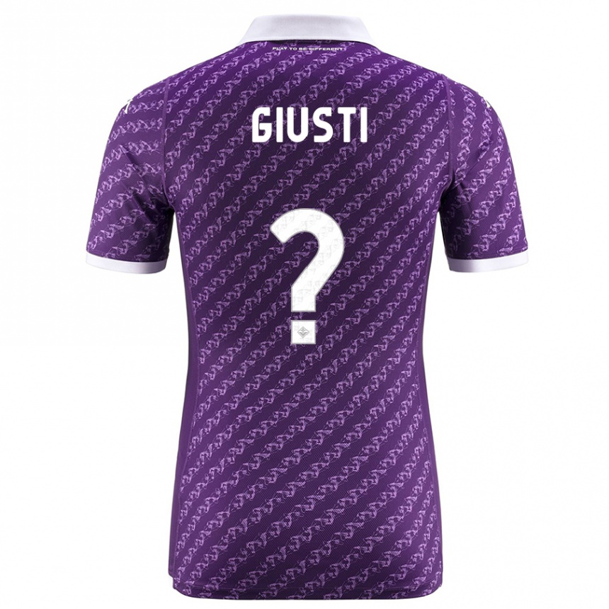 Kids Football Edoardo Giusti #0 Violet Home Jersey 2023/24 T-Shirt