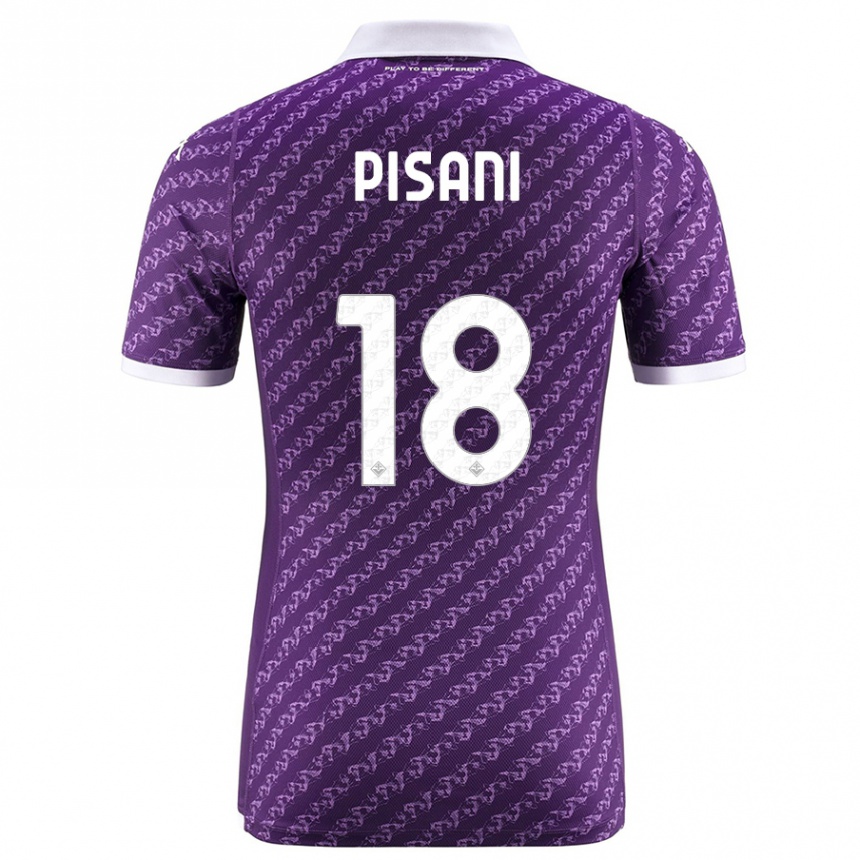 Kids Football Diego Pisani #18 Violet Home Jersey 2023/24 T-Shirt