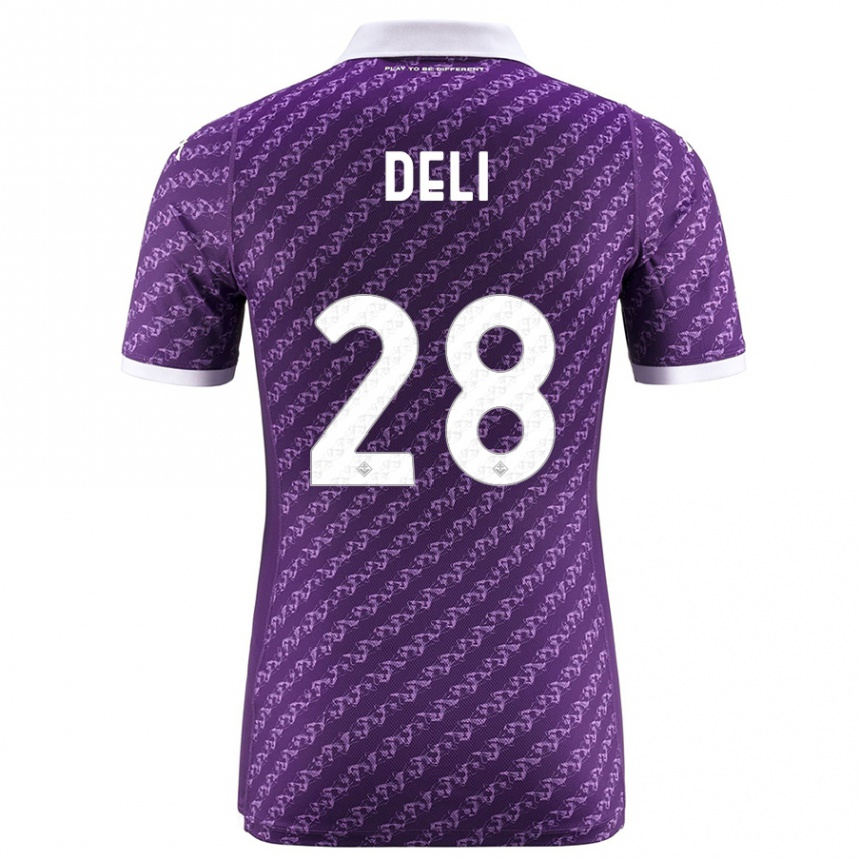 Kids Football Lapo Deli #28 Violet Home Jersey 2023/24 T-Shirt