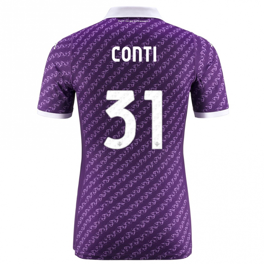 Kids Football Gabriele Conti #31 Violet Home Jersey 2023/24 T-Shirt