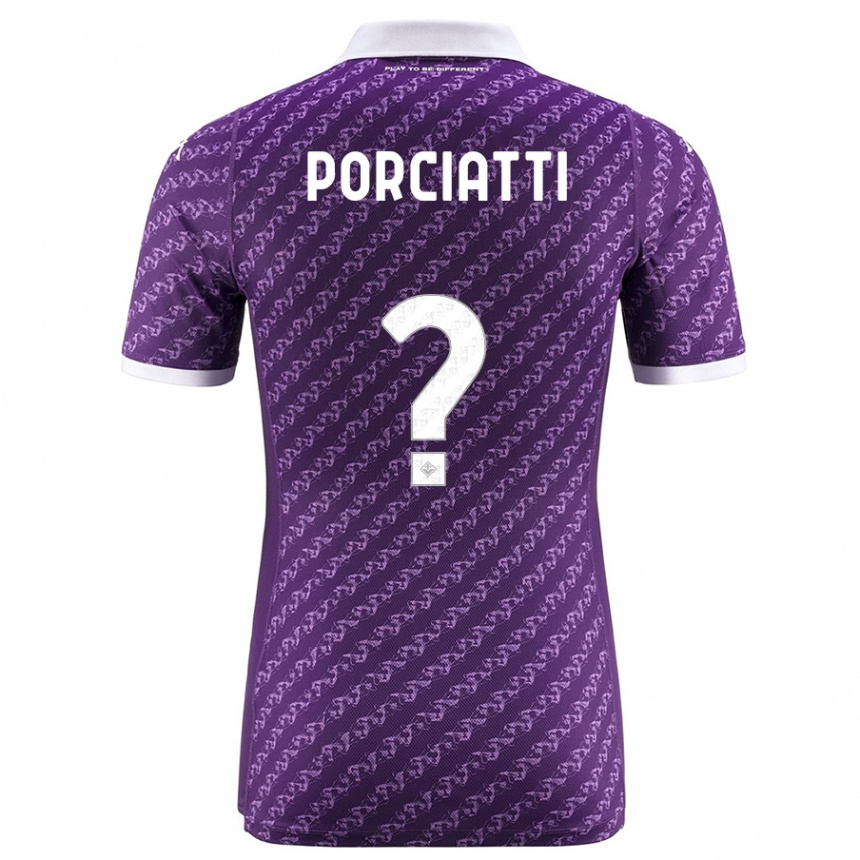 Kids Football Filippo Porciatti #0 Violet Home Jersey 2023/24 T-Shirt